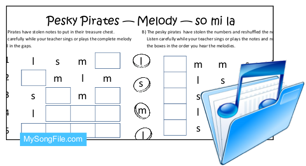Pesky Pirates so mi la  (Melodic Dictation)